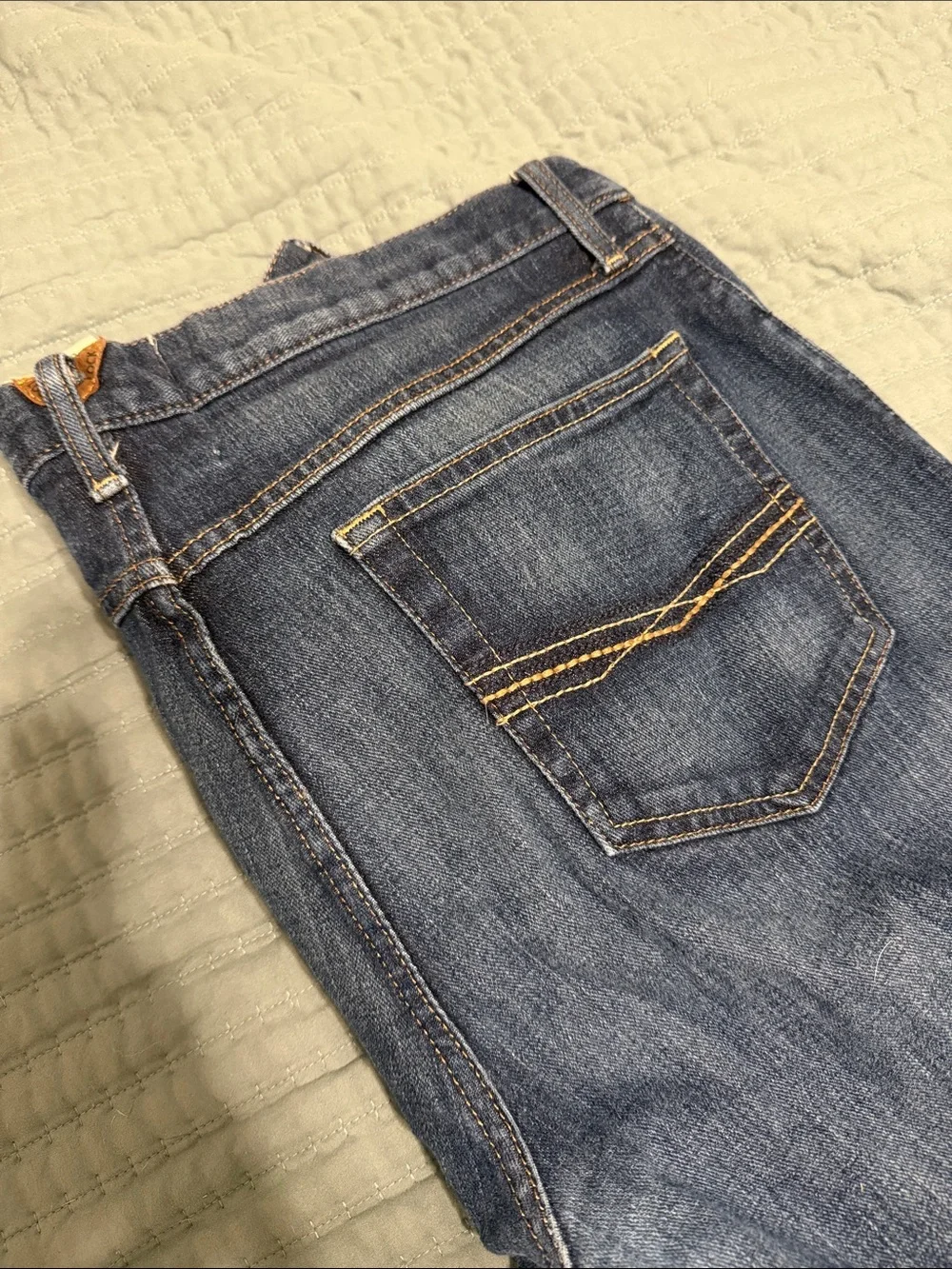 Ariat Men's M4 LowRise Boot Cut Mid/Dark Blue Jeans